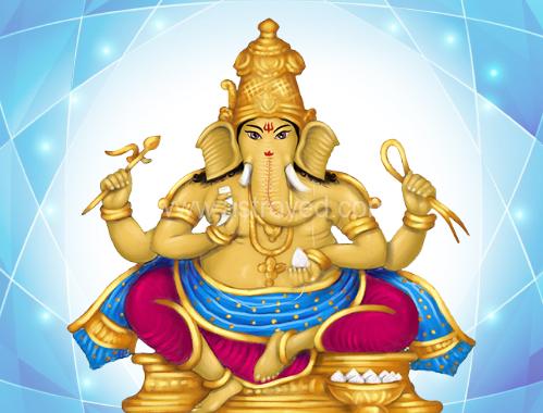 Tryakshara Ganapati