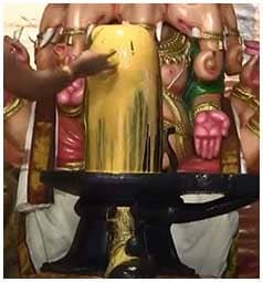 Sandal Paste Abishekam Shiva Lingam