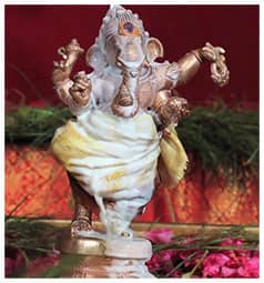 Temple Milk Abishekam To Ganesha Min
