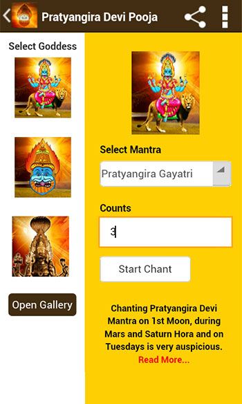 Pratyangira Devi Pooja